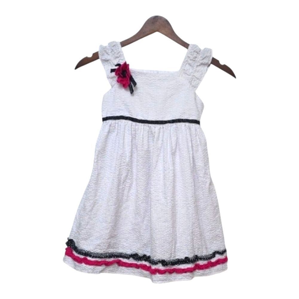 Rare Too Charming White and Pink Kids Dress
